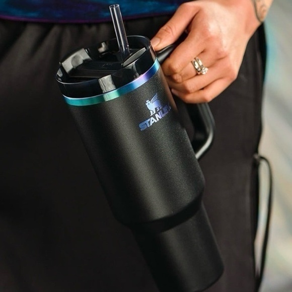 Stanley Iridescent Black Travel Mug with Straw 40 ounce New - Picture 2 of 7